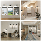 Lámpara de pared LED inalámbrica con batería y rotación de 360°