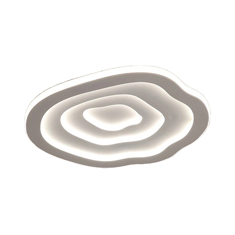 Moderna lámpara de techo LED redonda con diseño ondulado para dormitorio y pasillo