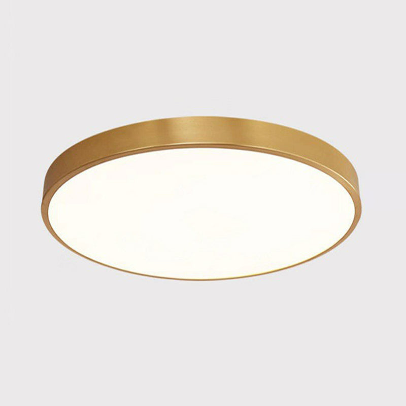 Aurelium | Lámpara de techo LED redonda con marco dorado