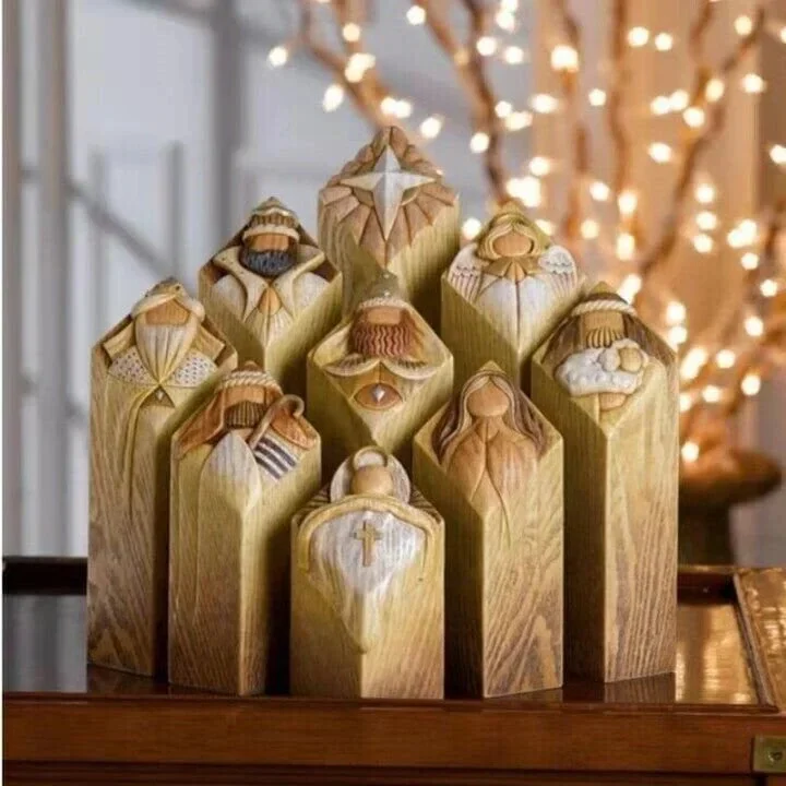 9 piezas Estatuas de Pilar del Nacimiento Celestial