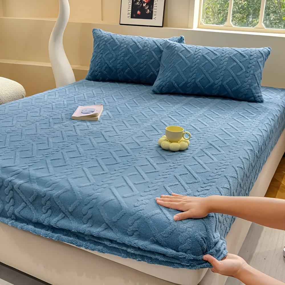 Juego de Sábanas de Sherpa de Terciopelo Premium