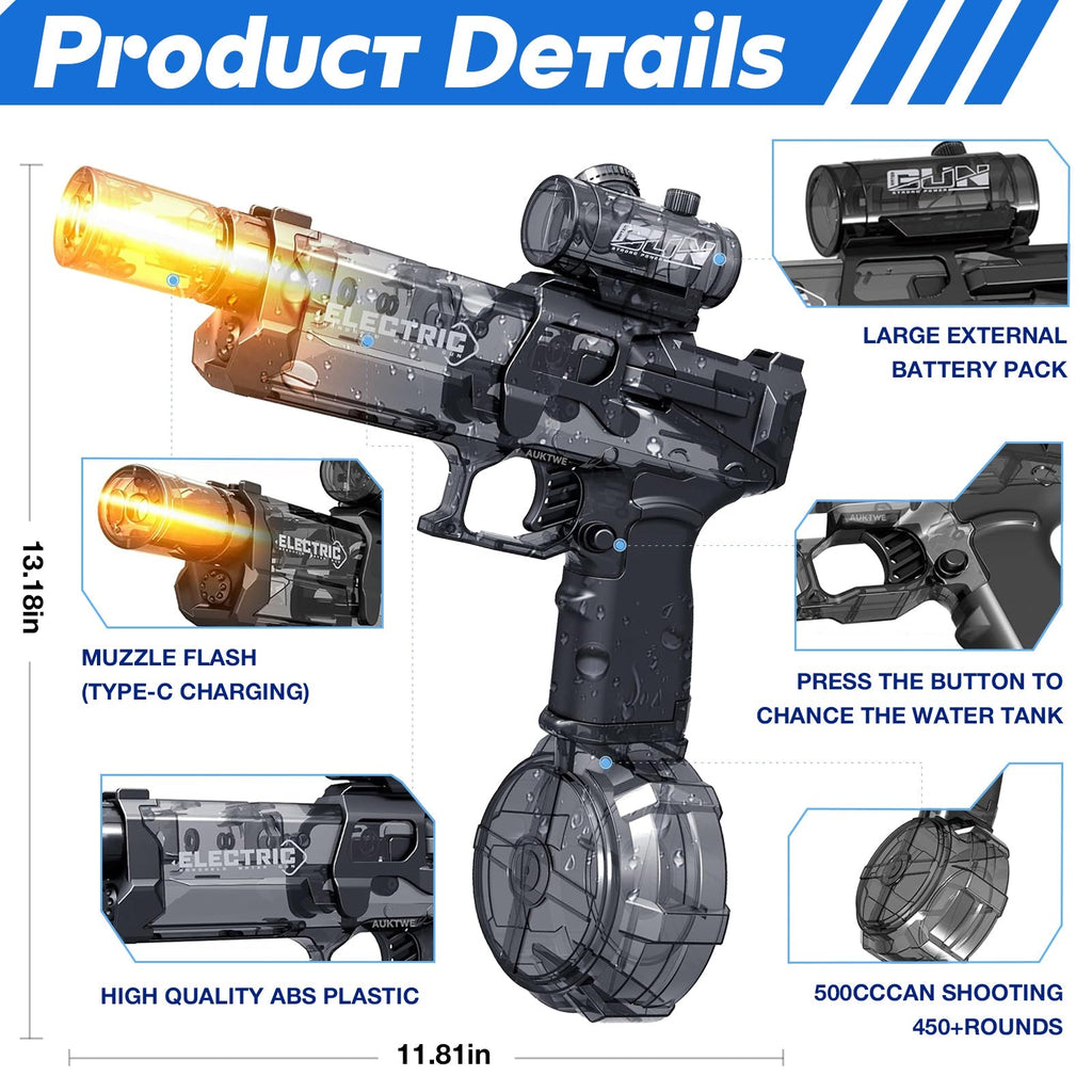 Woyuosn Blaster de Batalla Pistola de Agua Eléctrica