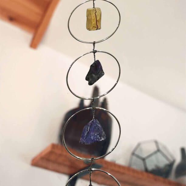 Decoración de pared de 7 Chakras de piedras preciosas