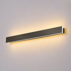 Iluminación de pared LED lineal de aluminio contemporáneo lámpara de pared negra para la sala de estar