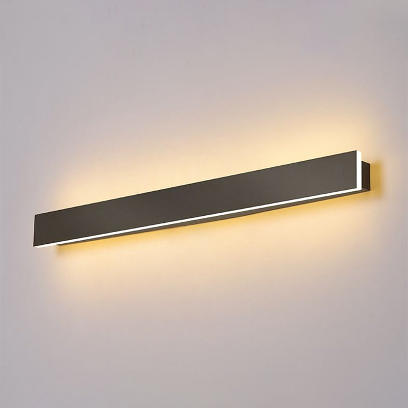 Iluminación de pared LED lineal de aluminio contemporáneo lámpara de pared negra para la sala de estar | Brehn