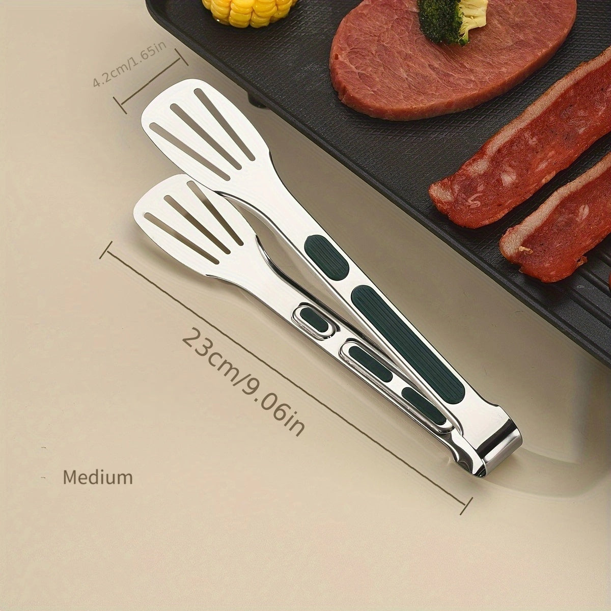 SERVETONG – Pinzas de Acero Inoxidable para un Agarre Seguro y Manejo Preciso de Alimentos