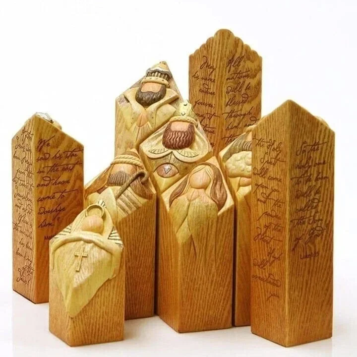 9 piezas Estatuas de Pilar del Nacimiento Celestial