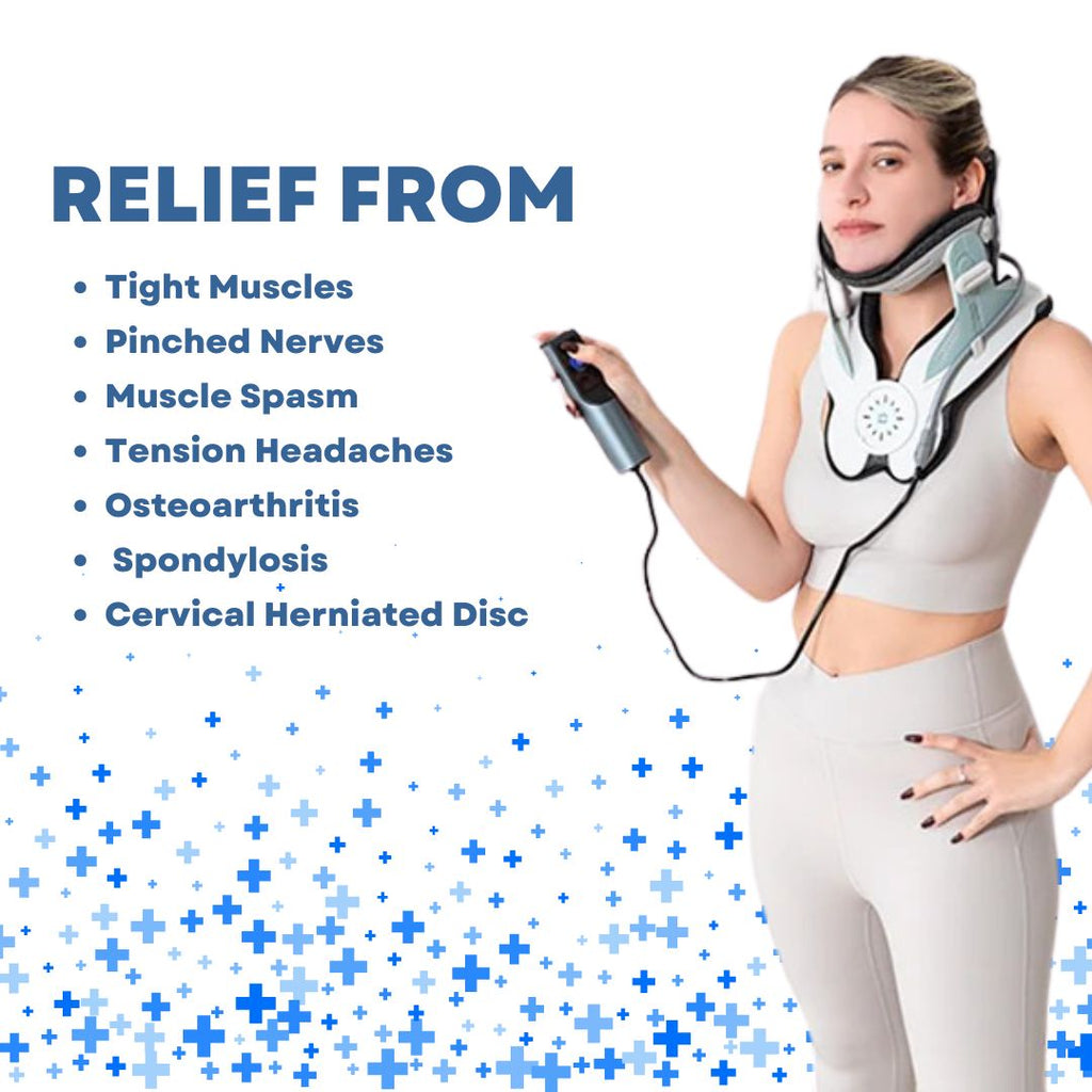Lisslune | Estirador de Cuello para Alivio del Dolor - Dispositivo de Tracción Cervical Ajustable Ideal para la Tensión y el Incomodidad del Cuello