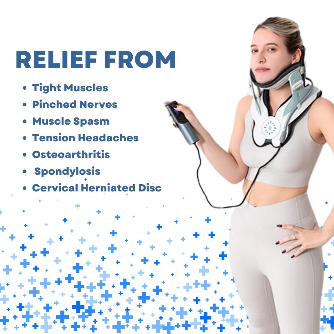 Lisslune | Estirador de Cuello para Alivio del Dolor - Dispositivo de Tracción Cervical Ajustable Ideal para la Tensión y el Incomodidad del Cuello