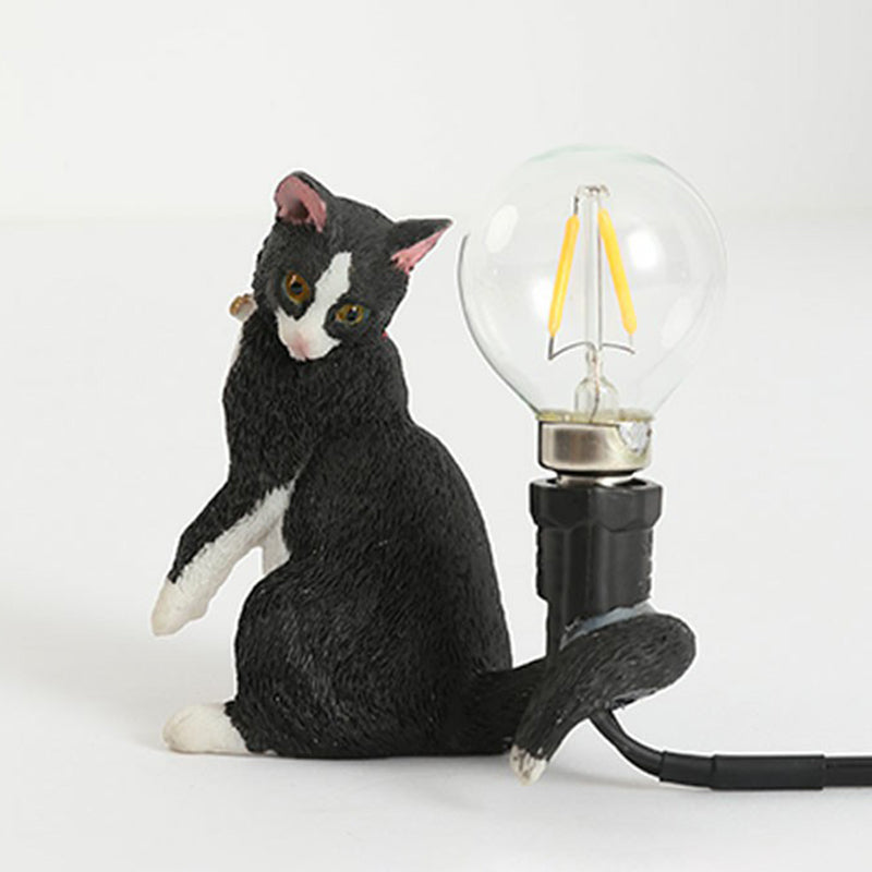 Lisslune | Lámpara de Noche para Gatitos, Lámpara Decorativa de Resina, 1 Bombilla, Lámpara de Mesita de Noche para Niños