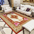 Lisslune | Alfombra de salón Olden con patrón floral multicolor, sintética, fácil de mantener, resistente a manchas y lavable