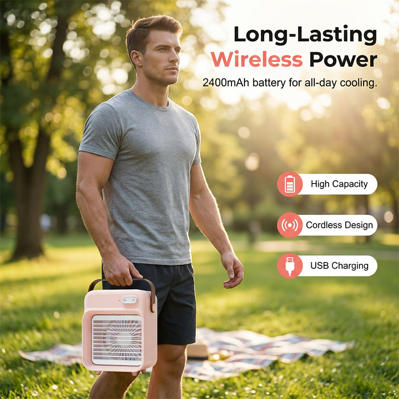AeroMist — Ventilador de Nano-Niebla Portátil | 50% DESCUENTO