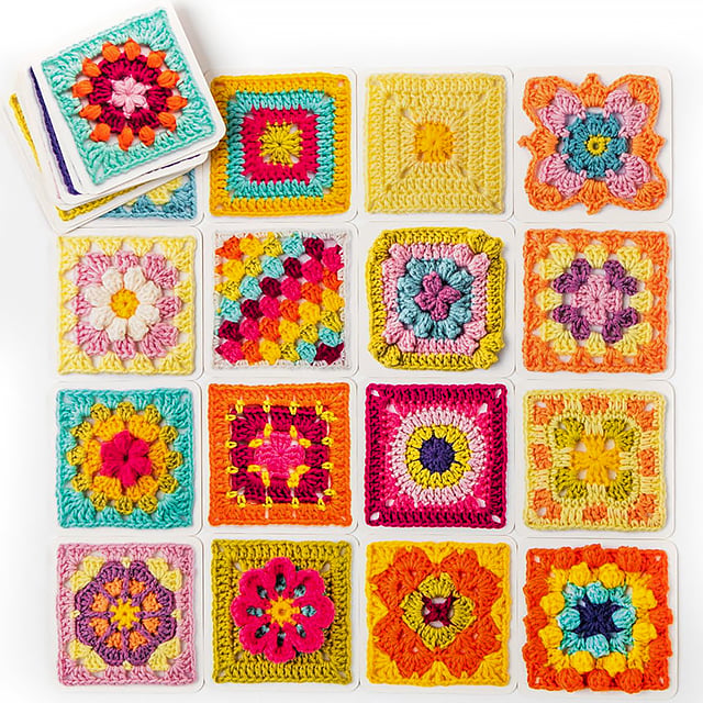 CrochetMagic - Set de Tarjetas de Granny Square | 50% DESCUENTO