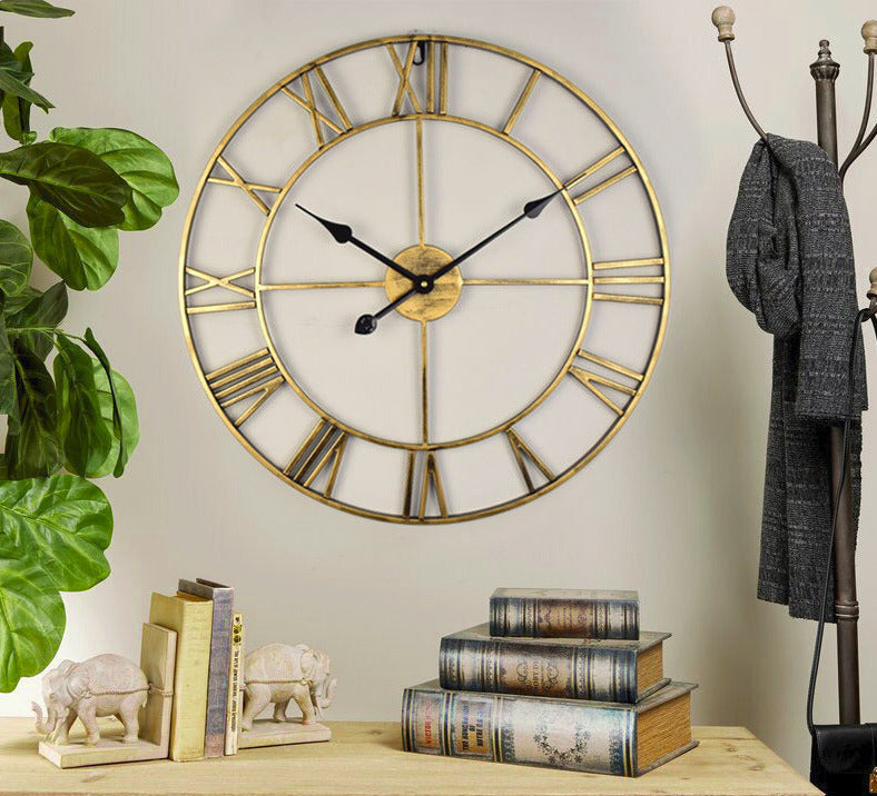 Reloj de Pared Retro Grande - Reloj de hierro de estilo vintage para un interior atemporal