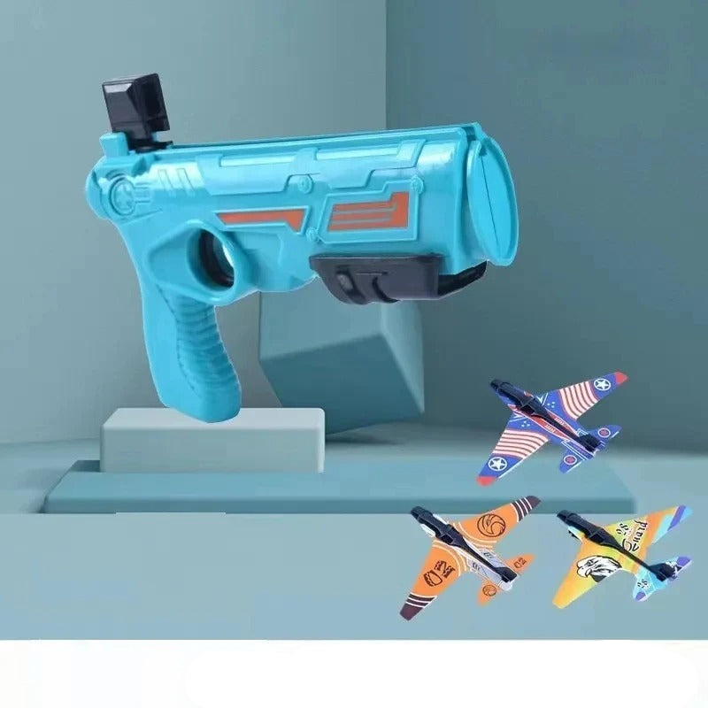 FlyBlitz – Lanzador clásico de aviones de papel para planeadores de dos alas