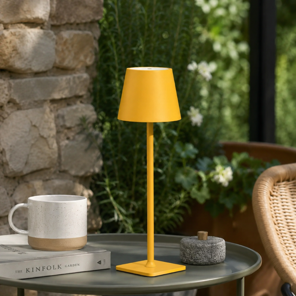 Lámpara de Mesa Escandinava Moderna Regulable - Control Táctil Inalámbrico para Uso en Interiores y Exteriores