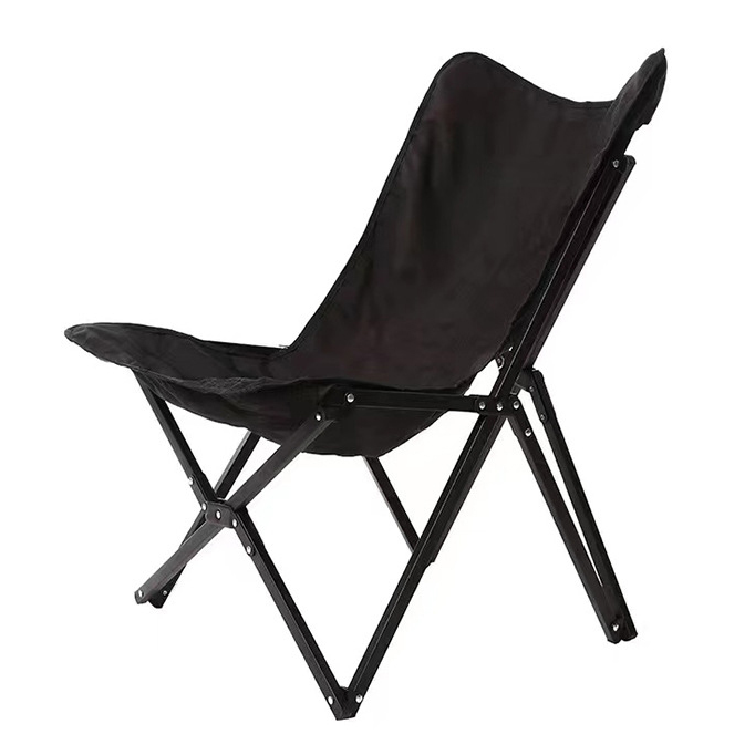 Silla de camping plegable de tela Oxford industrial contemporánea con respaldo para terraza exterior | Brehn