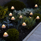 MushroomGlow | Luces de Cadena Solares Decorativas en Forma de Hongo para Decoración de Patio o Jardín