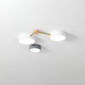 Lámpara de techo LED escandinava de madera y metal