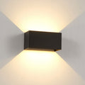 Lámpara de pared LED rectangular moderna e impermeable para uso exterior con iluminación hacia arriba y hacia abajo