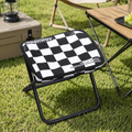 Taburete Plegable Compacto para Exterior - Acero Carbono de Alta Resistencia y Tela Oxford