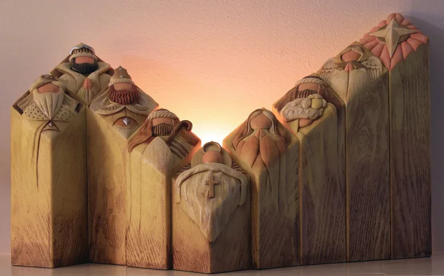 9 piezas Estatuas de Pilar del Nacimiento Celestial