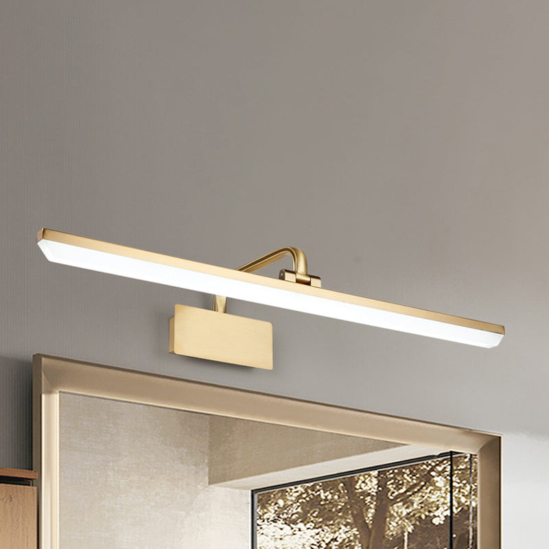 Lámpara de pared LED para interiores con pantalla de acrílico ultra delgada, lámpara de pared de bronce cepillado con luz cálida/blanca, 16"/19,5" B | Brehn