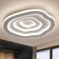 Moderna lámpara de techo LED redonda con diseño ondulado para dormitorio y pasillo