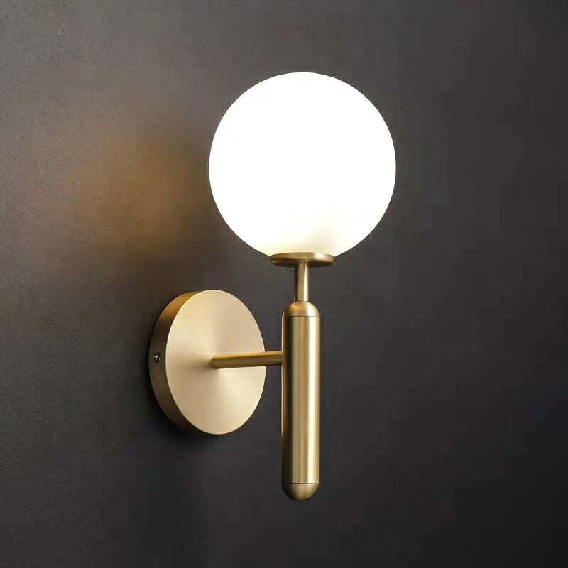 Lámpara de Pared de Vidrio con Balón para Escalera, Estilo Simple, Aplique de Pared | Brehn