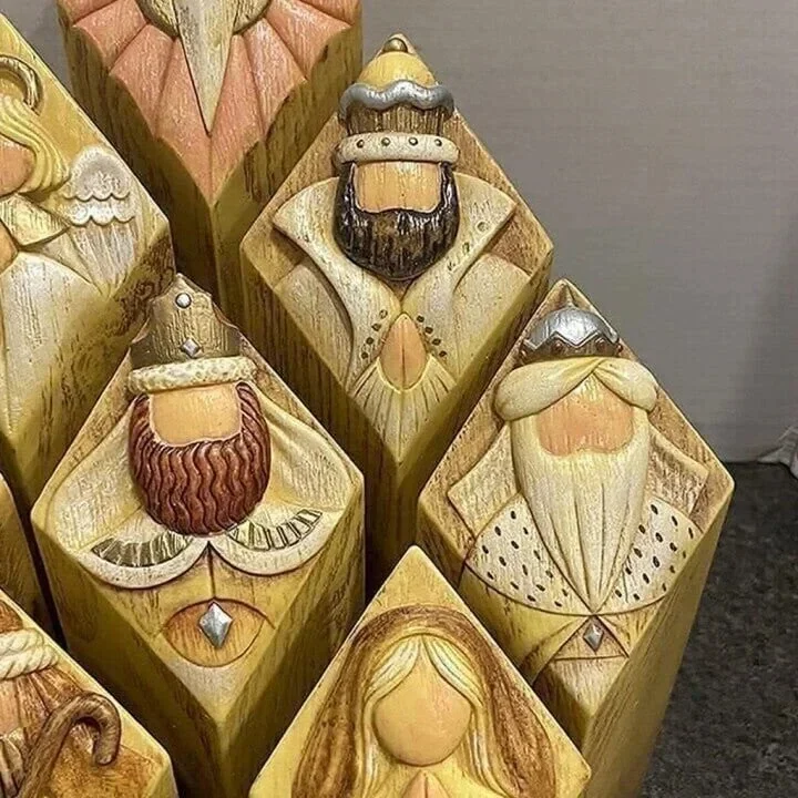 9 piezas Estatuas de Pilar del Nacimiento Celestial