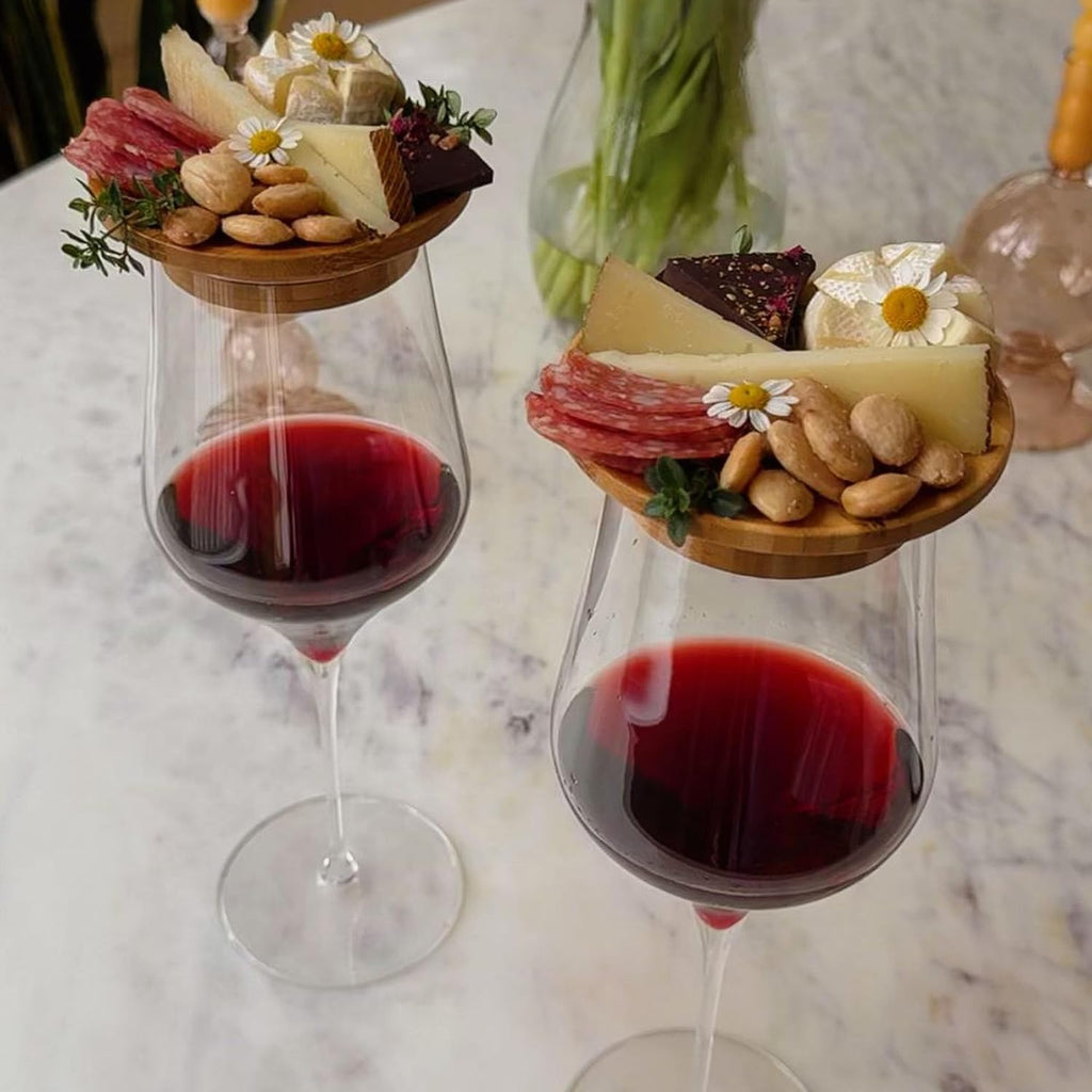 PerfekterGenuss - Tapa de Charcutería para Copa de Vino | 1+3 GRATIS