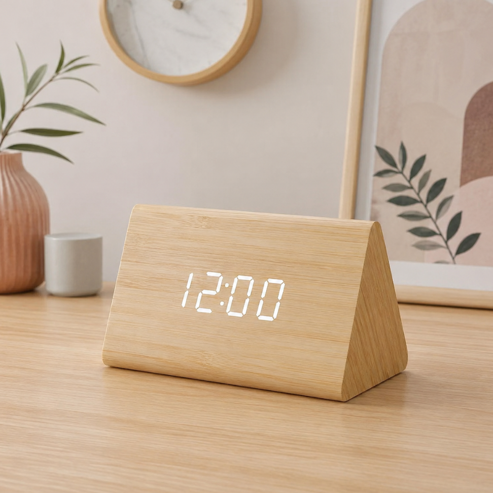 EloraClock - Reloj Despertador Digital con Control de Sonido y Pantalla HD