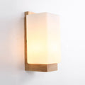 Lámpara de pared cuadrada de estilo japonés con una luz, iluminación de pared de vidrio mate en blanco para oficina hotel | Brehn
