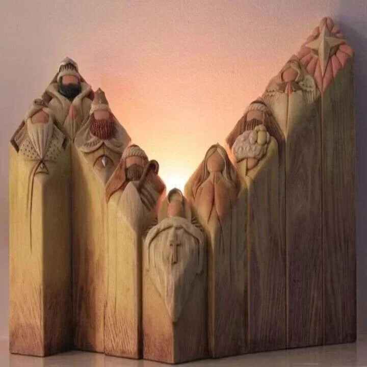 9 piezas Estatuas de Pilar del Nacimiento Celestial