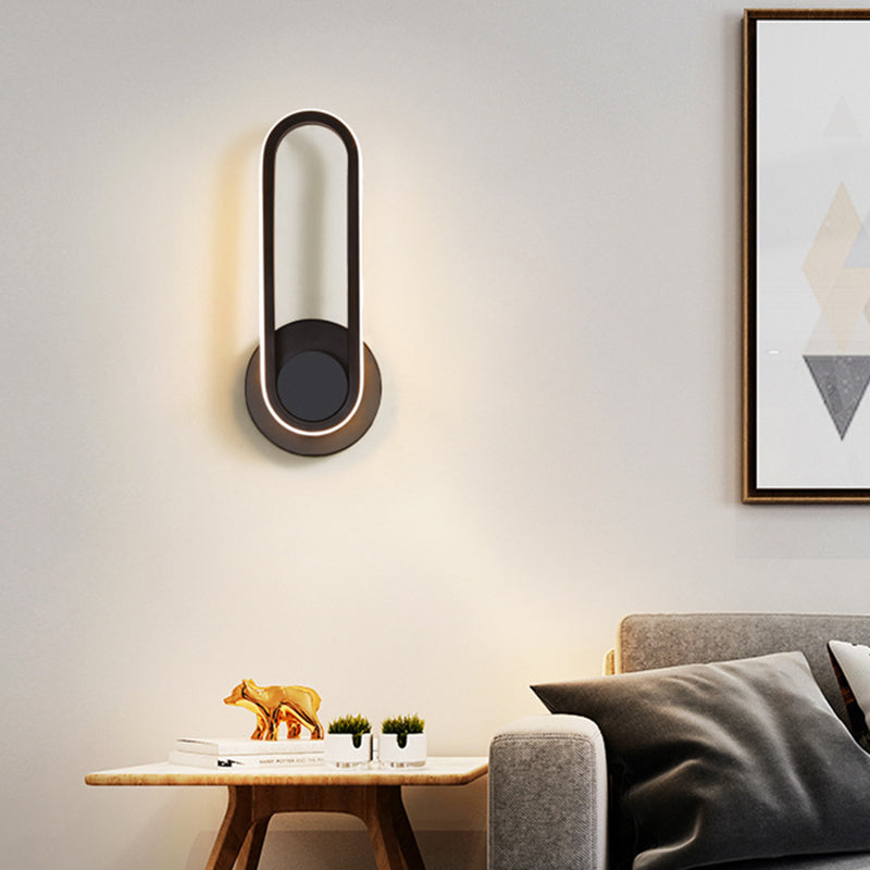 Lámpara de pared moderna LED de metal para mesita de noche con cabeza giratoria | Brehn