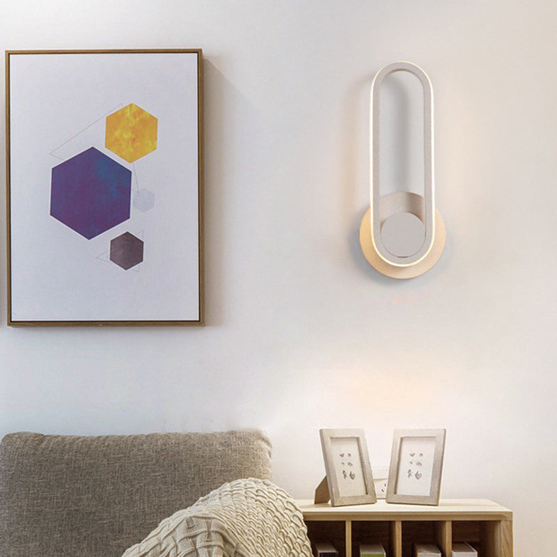 Lámpara de pared moderna LED de metal para mesita de noche con cabeza giratoria | Brehn