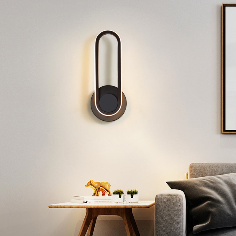 Lámpara de pared moderna LED de metal para mesita de noche con cabeza giratoria | Brehn
