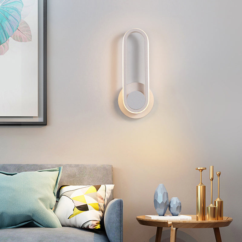 Lámpara de pared moderna LED de metal para mesita de noche con cabeza giratoria | Brehn