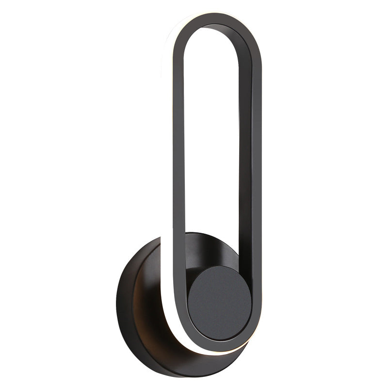 Lámpara de pared moderna LED de metal para mesita de noche con cabeza giratoria | Brehn