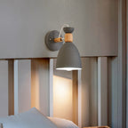Aplique de pared Nordic Macaroon Stil 1 luz brazo de madera montaje en pared luz con pantalla de metal