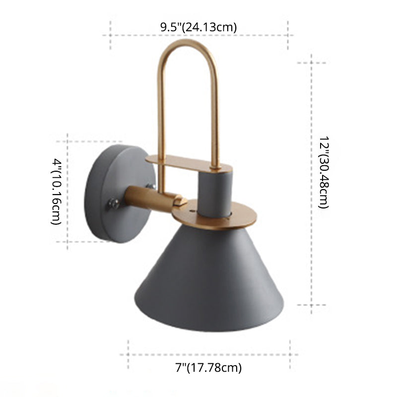 Lámpara de pared estilo macaroon de montaje en pared de metal, lámpara colorida para habitaciones de hotel | Brehn