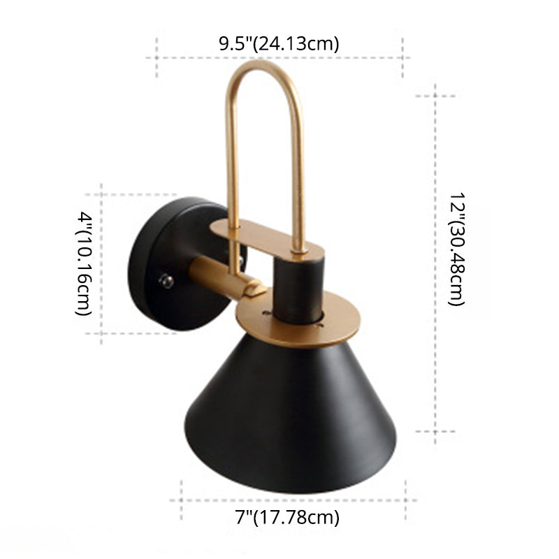 Lámpara de pared estilo macaroon de montaje en pared de metal, lámpara colorida para habitaciones de hotel | Brehn