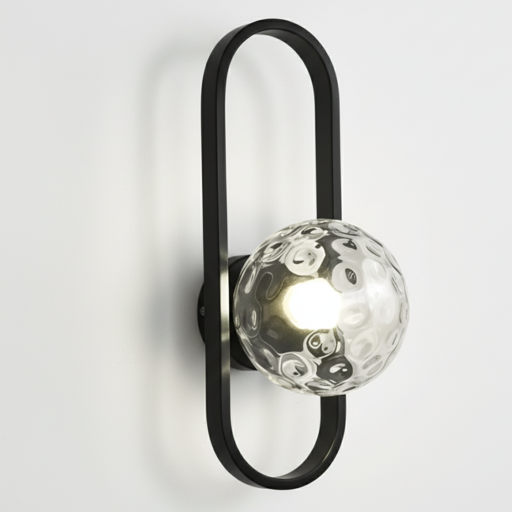 Aplique de Pared de Vidrio Elegante - Luz de Pared Moderna para una Atmosfera Acogedora en Interiores
