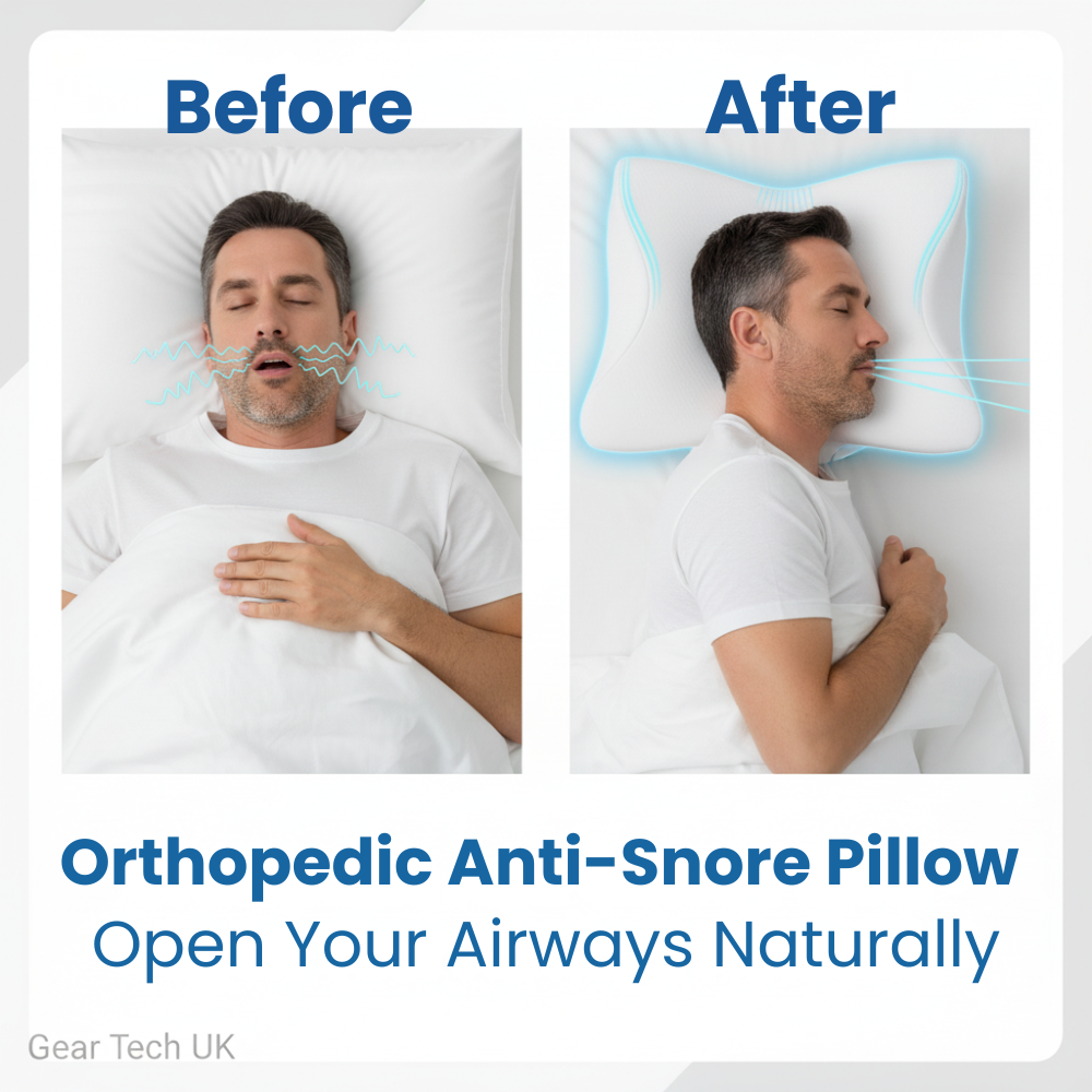 Cojín Anti-Snoring | Soporte Ergonómico para Cuello y Cabeza | Blanco