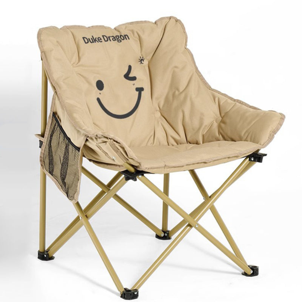Silla de Camping Plegable Minimalista para Exterior con Respaldo y Cojín Acolchado
