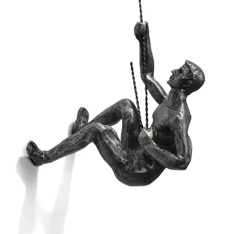 Conjunto de Esculturas de Pared Decorativas en Forma de Figuras Trepadoras para Decoración Moderna de Pared