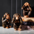 Conjunto de 3 figuras de chimpancé - Juguetonas y Realistas para Tu Interior