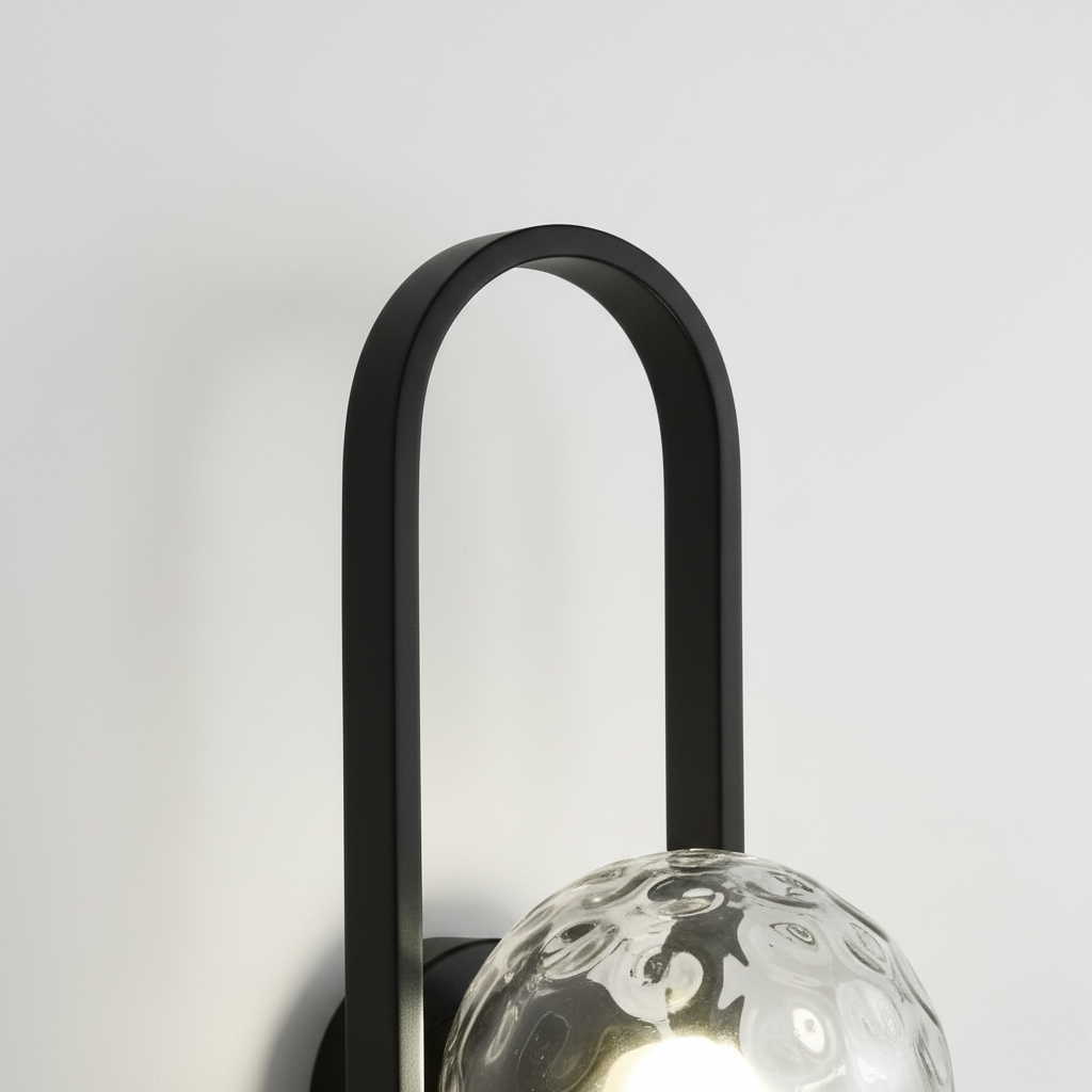 Aplique de Pared de Vidrio Elegante - Luz de Pared Moderna para una Atmosfera Acogedora en Interiores
