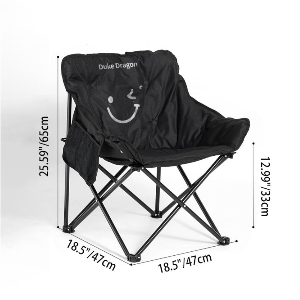 Silla de Camping Plegable Minimalista para Exterior con Respaldo y Cojín Acolchado