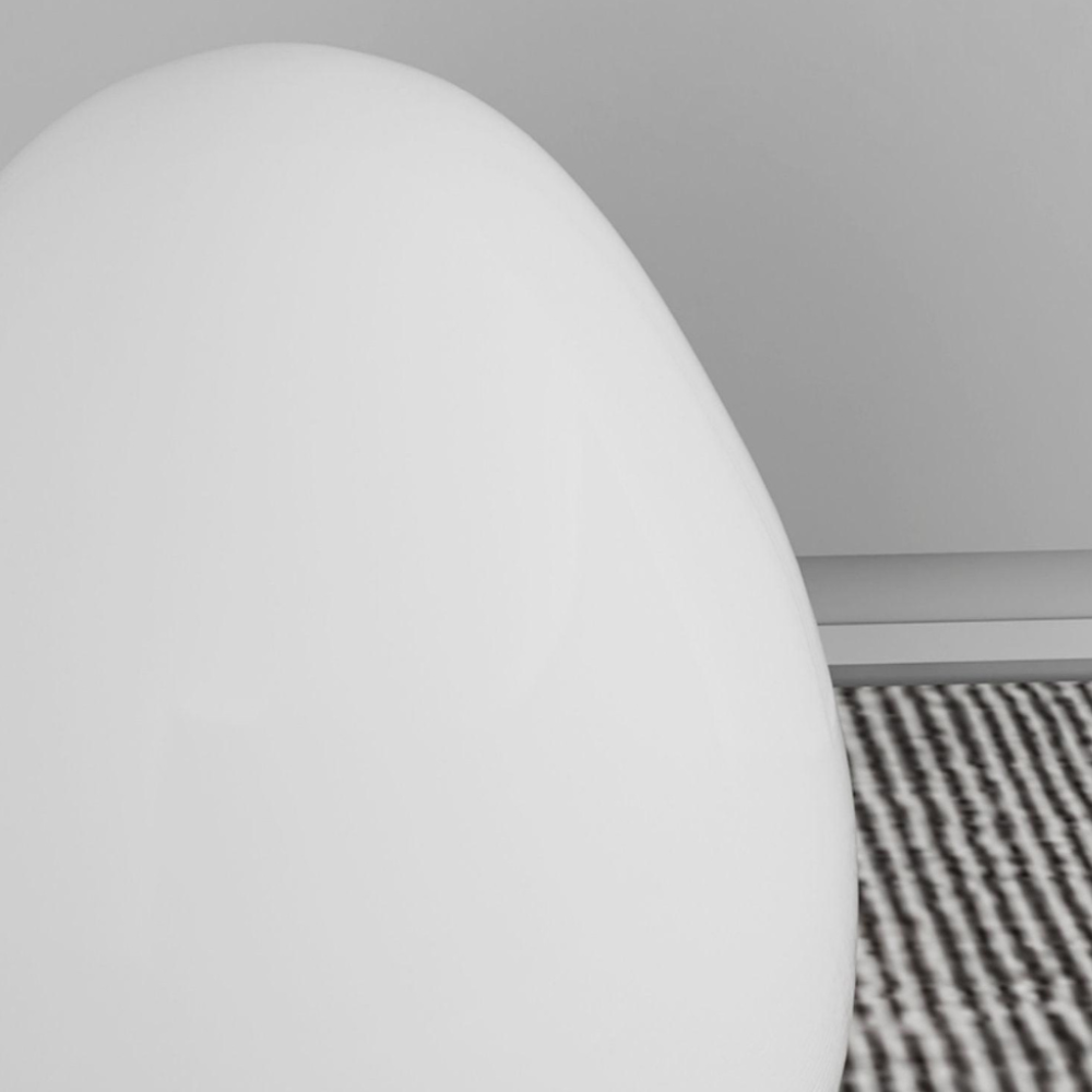 SolStone | Lámpara de Pie Escultural de Huevo Minimalista Moderna para Sala de Estar